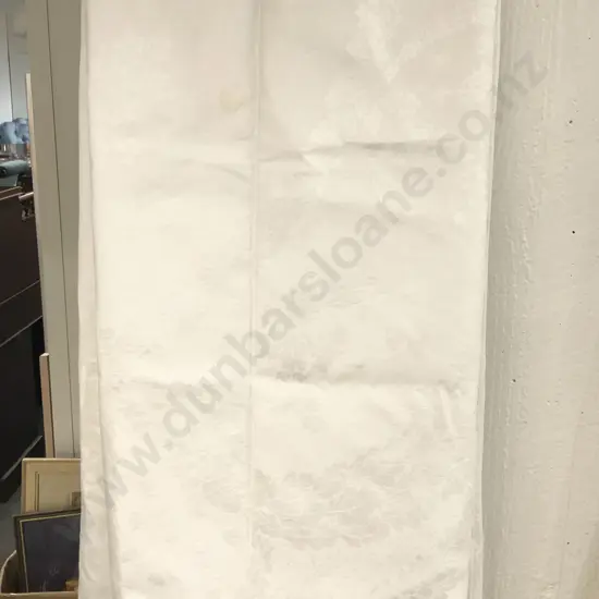 Two Damask Linen Table Cloths (Some Staining)