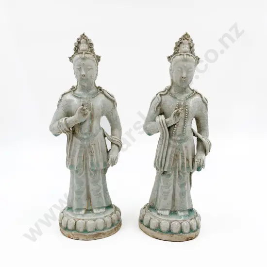 Pair of Glazed Figures (A/F)