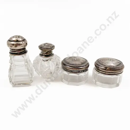 Four S/S Topped Vanity Pots