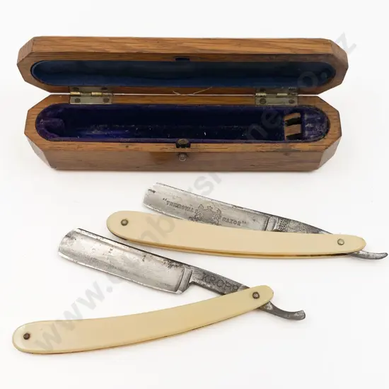 Pair of Cutthroat Razers in Decorative Case