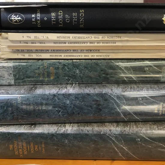 Dictionary of NZ Biography Volume 1 & 2 Together with 5 Records of Canterbury Museum etc