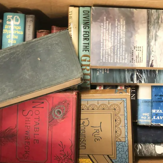 Box of Assorted Nautical Reference Books