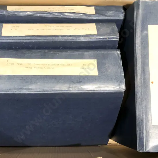 Four Volumes of Assorted Political Newspaper Clippings