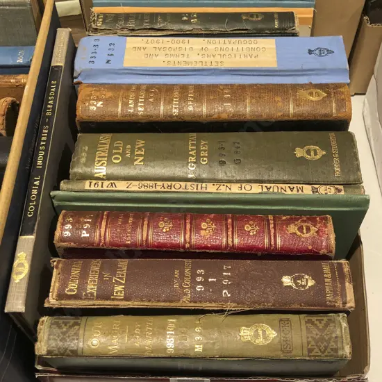 Box of Assorted Leather Bound Books