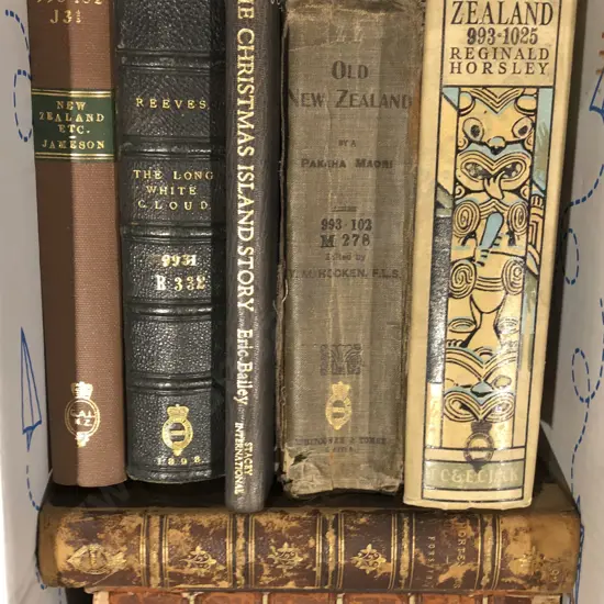 Box of Assorted Leather Bound Books