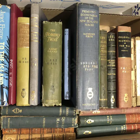 Box of Assorted Leather Bound Books