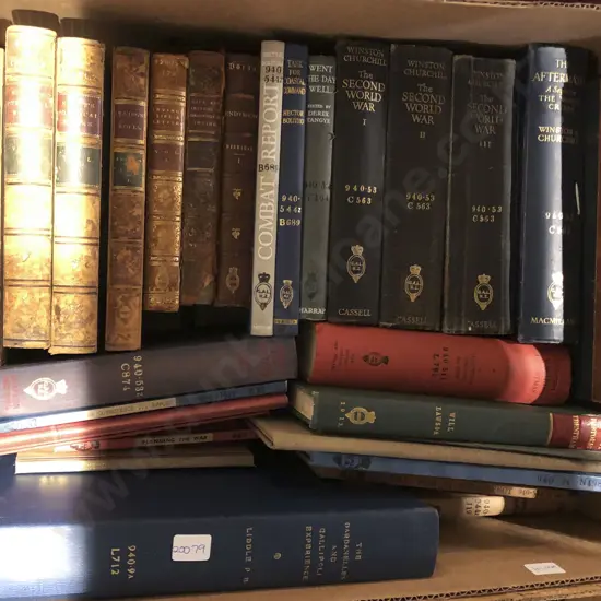 Box of Assorted Poetical and War Reference Volumes
