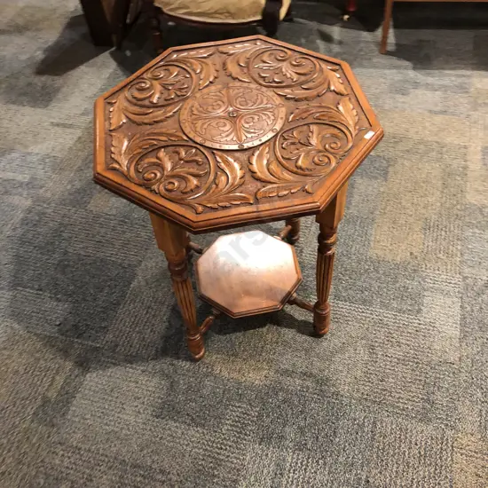 Carved Occasional Octagonal Table