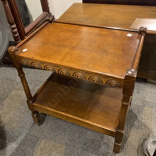 Oak Tea Trolley