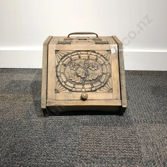 Carved Coal Scuttle