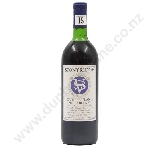 1 bottle NZ 1987 Stonyridge Vineyard Larose Waiheke Island Cabernet
