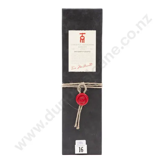 1 bottle NZ 1995 Church Road "Tom McDonald"  Merlot - Cabernet Sauvignon