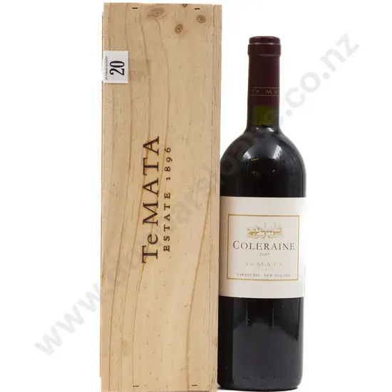 1 bottle NZ 2007 Coleraine Te Mata Estate
