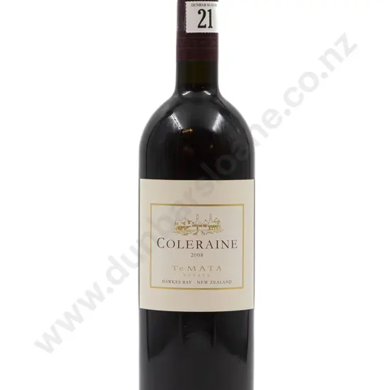 1 bottle 2008 Coleraine Te Mata Estate