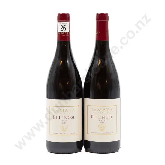 2 bottles 2019 Te Mata Bullnose Syrah Hawkes Bay