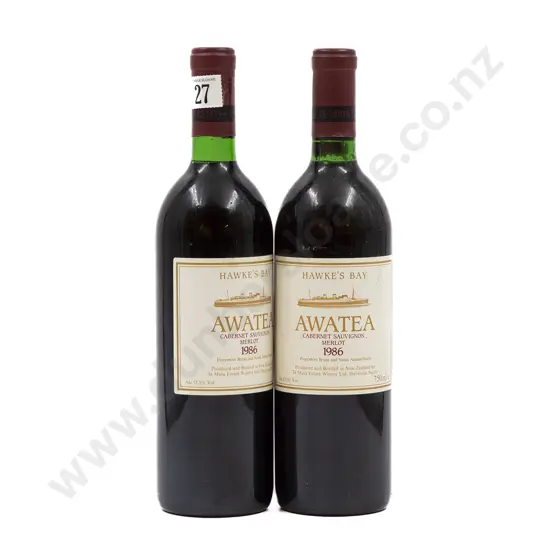 2 bottles 1986 Awatea - Cabernet Sauvignon Merlot