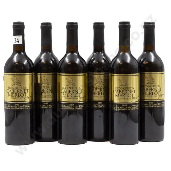 6 bottles 1989 Brookfields Gold Label Cabernet Merlot