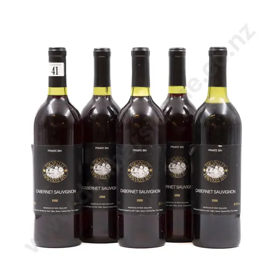 5 bottles 1988 Private Bin Esk Valley Cabernet Sauvignon
