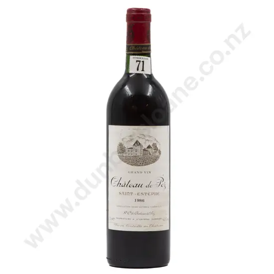 1 bottle 1986 Chateau de Pez Saint Estephe
