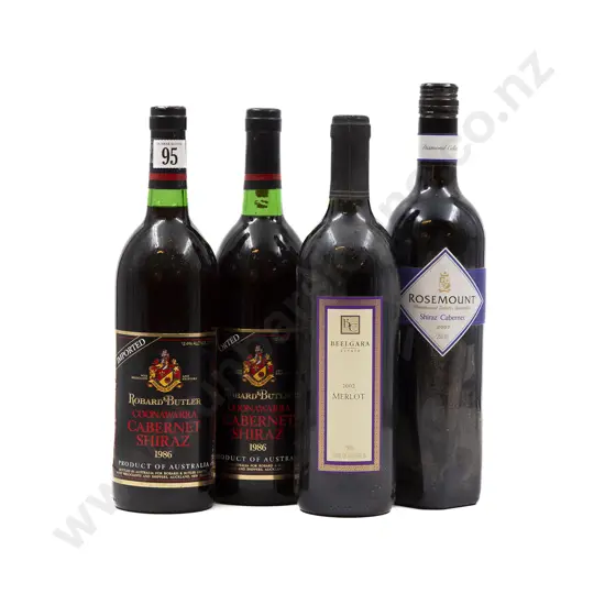4 bottles Mixed Lot - Cabernet Shiraz & Merlot