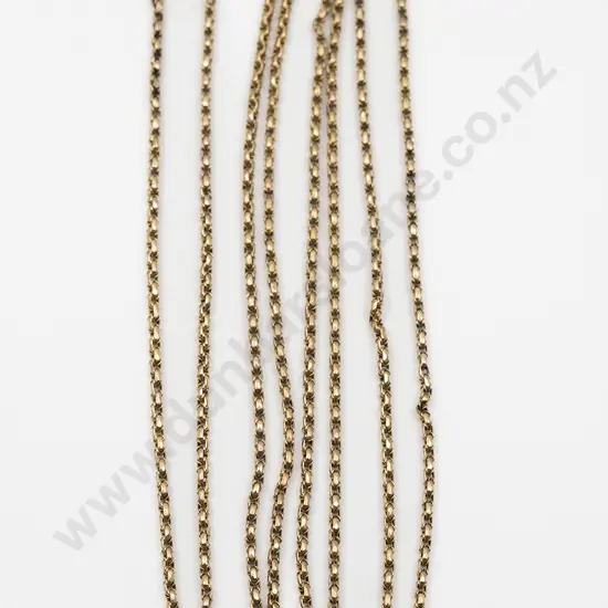 Victorian 9ct Faceted Trace Link Muff Chain