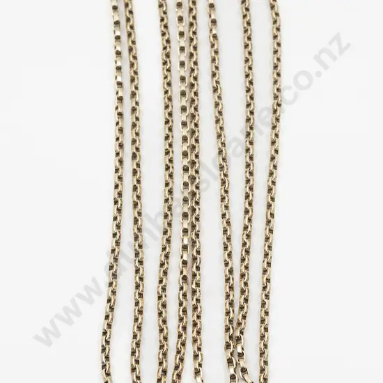 Victorian 9ct (unmarked) Trace Link Muff Chain