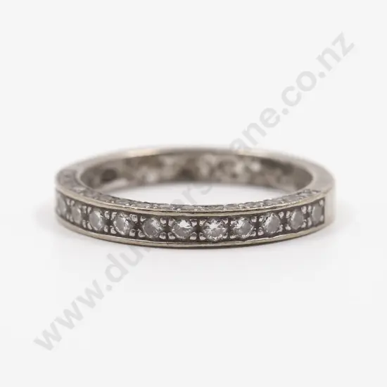 18ct White Gold 45stone Diamond Eternity Band