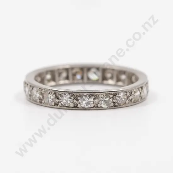 All Platinum 21stone Diamond Eternity Band