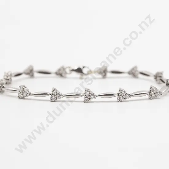 Platinum and 18ct White Gold Fancy Bracelet