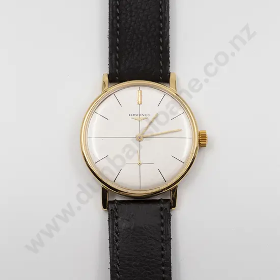 C1972 Longines 9ct on Steel Gents Manual Wind Wrist Watch