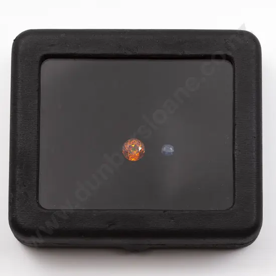 Unmounted Mandarin Garnet and Sapphire