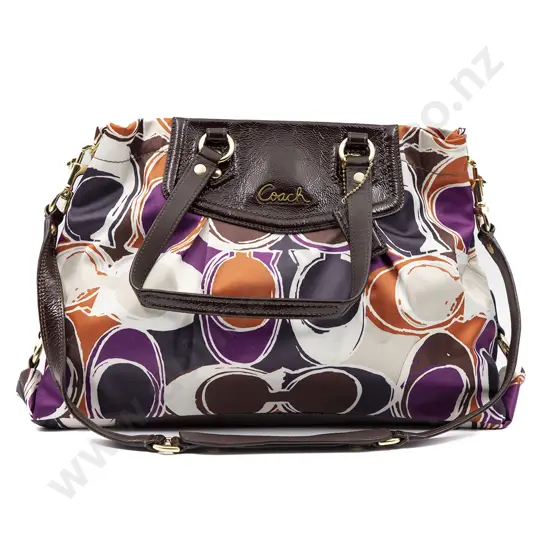 Coach Purple/Orange Ashley Bag