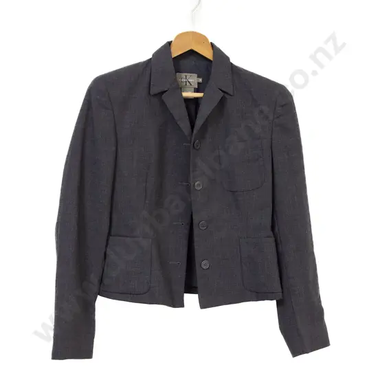 Made in Italy Calvin Klein Dark Grey Fleck Short Jacket