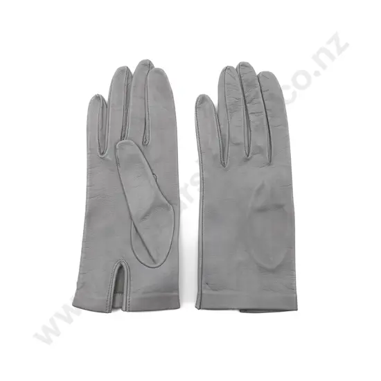 Fine Grey Leather Gloves