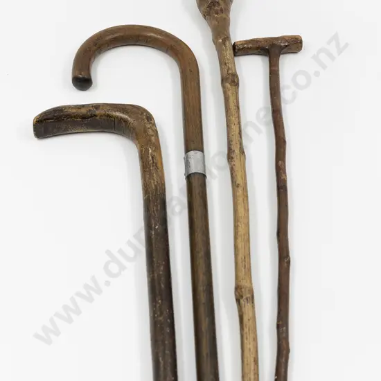 Four Antique Walking Sticks