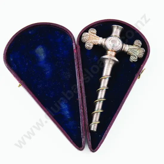 Antique S/Plate Champagne Tap - Corkscrew