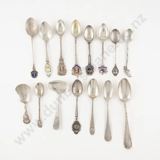 15 Various S/S & Enamel Souvenir & Other Spoons