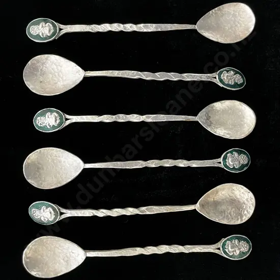 NZ Silver Joseph Bellve (1886-1945) Mt Eden Auckland Set Six Coffee Spoons
