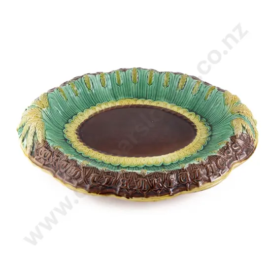 C19th Majolica Bread Platter