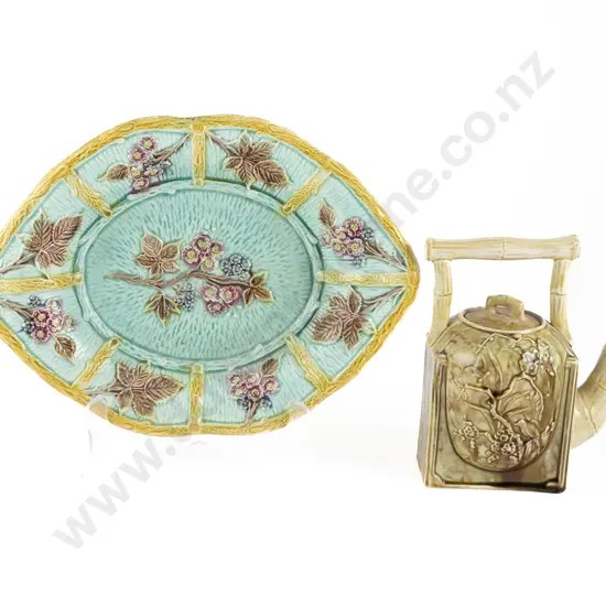 C19th Majolica Bread Platter