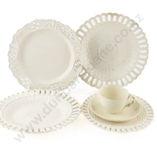 C19th Creamware Four Plates Cup and Saucer