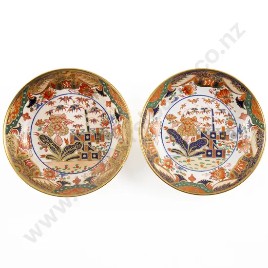 Pair Late C18th/19th Tea Saucers