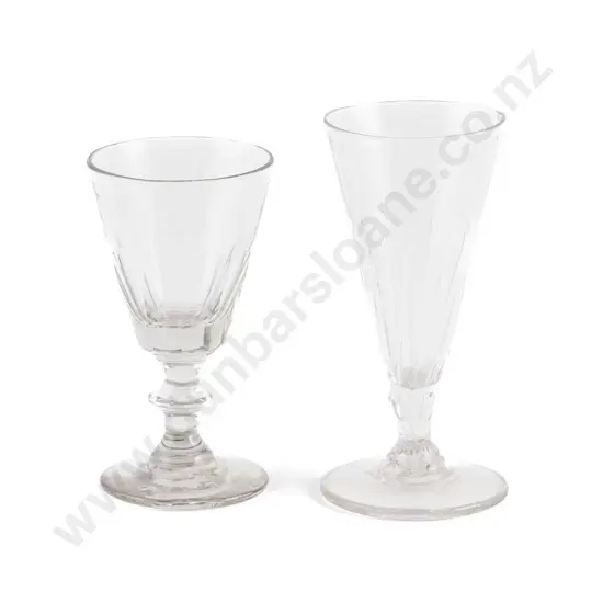 Two C19th Wine Glasses