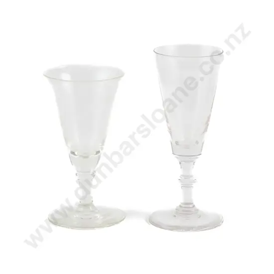 Two C19th Wine Glasses
