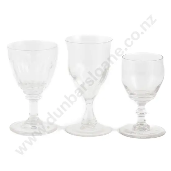 Three C19th Wine Glasses