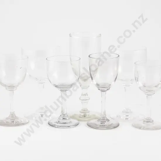 Collection Seven Various Victorian WIne Glasses
