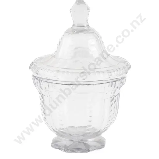 Georgian Mixed Cut Glass Sweetmeat Bowl and Cover