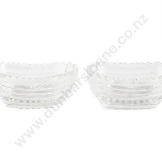 Pair Of Regency Cut Glass Oblong Salts