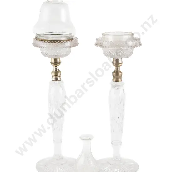 Pair Samuel Clarke Cricklite Fairy Lamp Candelabra