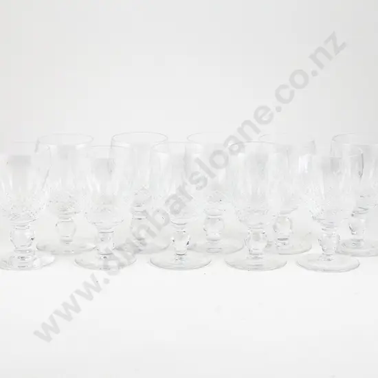 Eight Waterford Crystal Colleen Pattern Sherry Glasses
